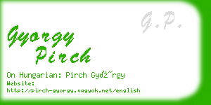 gyorgy pirch business card